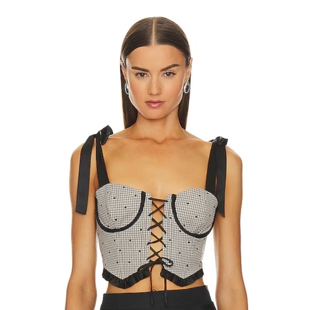 Majorelle Lyla Bustier Top in Grey